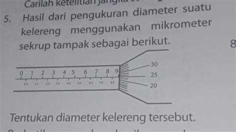 Hasil Dari Pengukuran Diameter Suatu Kelereng Menggunakan Mikrometer