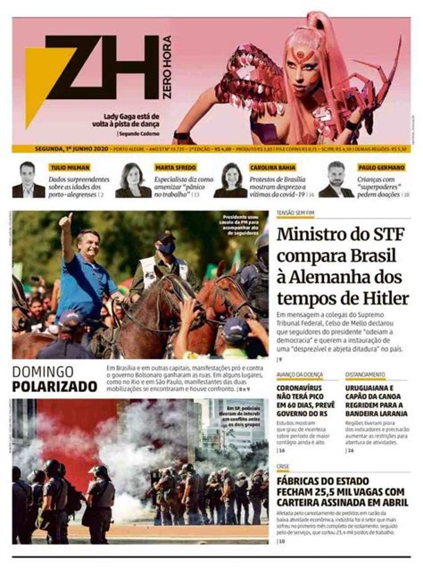 Capa Dos Jornais De Hoje Folha De S Paulo Cita Diretas Já