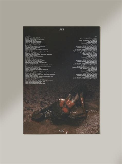 Sza Sos Poster Sza Good Days Poster Sza Shirt Poster Sza Etsy