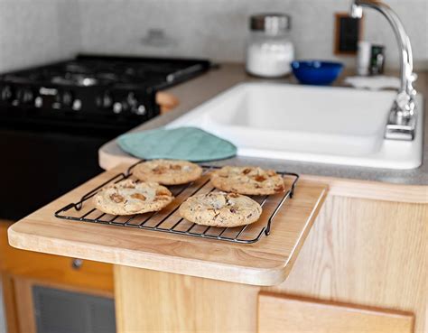 Camco Oak Accents Rv Counter Top Extension Securely Mounts To Your Existing Counter Top With A