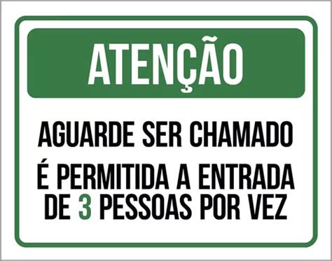 Kit 5 Placas De Sinalização Atenção Aguarde Ser Chamado