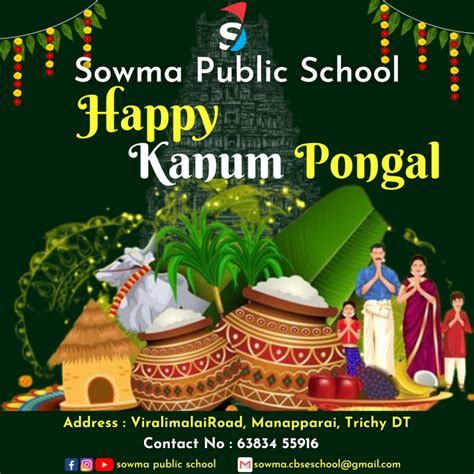 Happy Kaanum Pongal 2023 - Sowma Public School