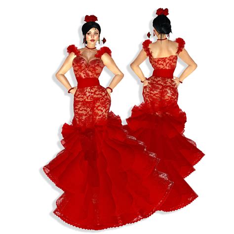 Cayetana Flamenco Gown In Red Flamenco Dress Dress Lace Dress