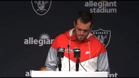 Derek Carr Cries At Press Conference After Latest Raiders Loss