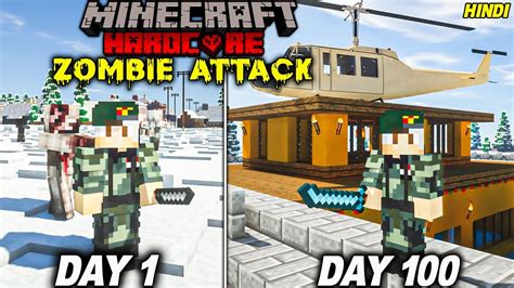 I Survived Days In A Winter Zombie Apocalypse In Minecraft Hardcore