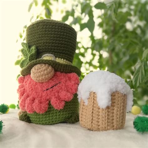 Crochet St Patricks Day Gnome Pattern Amigurumi Leprechaun