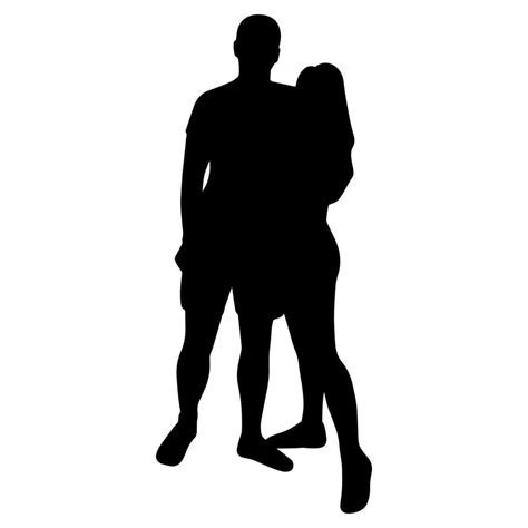 Loving Heterosexual Couple Silhouette 15360409 Vector Art At Vecteezy