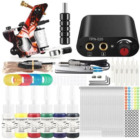 TATOOINE Kit de tatouage complet Kit d alimentation électrique 6pcs