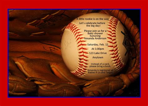 Baseball Baby Shower Invitations Dessert Recipe Ideas