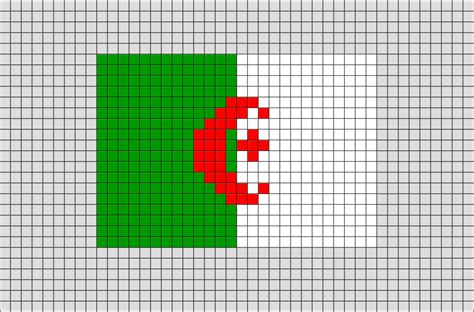 Flag of Algeria Pixel Art | Pixel art, Easy pixel art, Minecraft pixel art