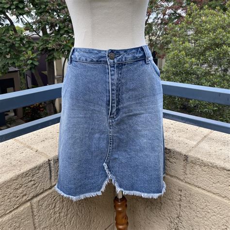 Plus Size Denim Mini Skirt Size Brand Depop