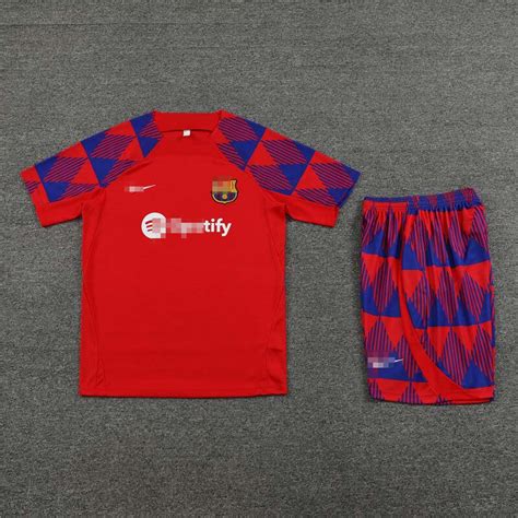 Camiseta De Entrenamiento PSG 2023 2024 Rojo Azul Kit Futboloo