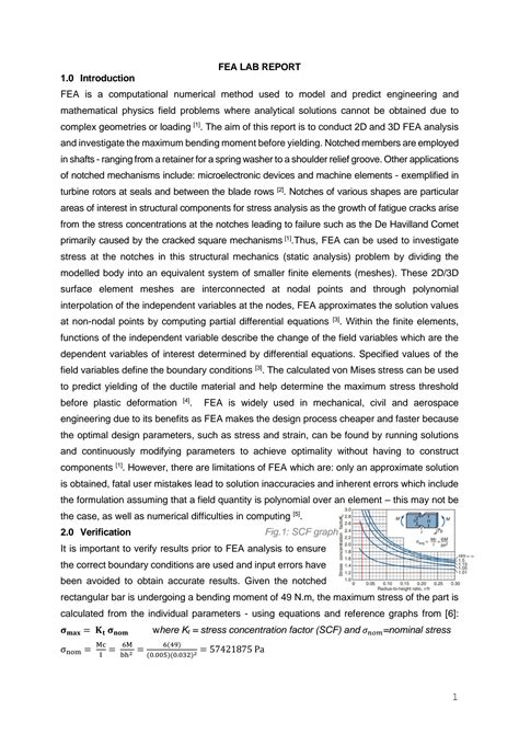 Solution Finite Element Analysis Fea Lab Report Engineering Studypool