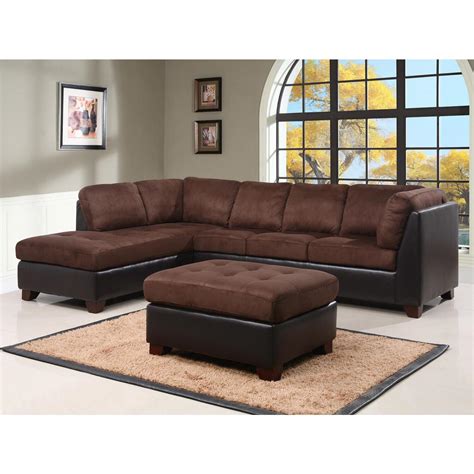 Abbyson Living Sectional Sofa and Ottoman by OJ Commerce ABBL36 - $1,799.00