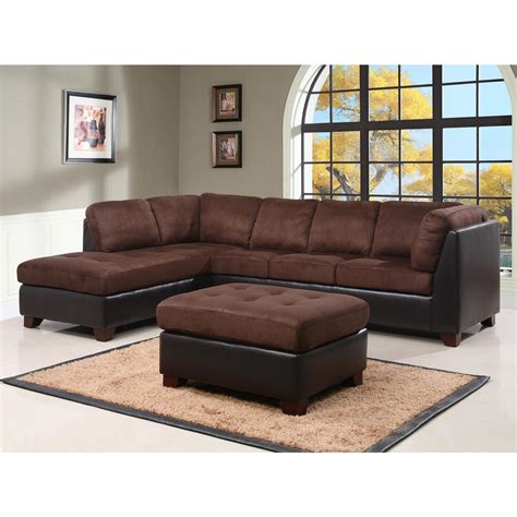 Abbyson Living Sectional Sofa and Ottoman by OJ Commerce ABBL36 - $1,799.00