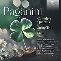 Paganini Complete Quartets For String Trio And Guitar Vol 1