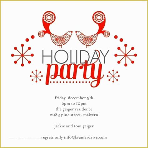 Free Holiday Invitation Templates Word