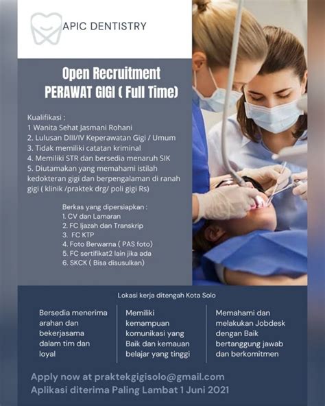 Lowongan Kerja Perawat Gigi Apic Dentistry Solo Info Loker Solo