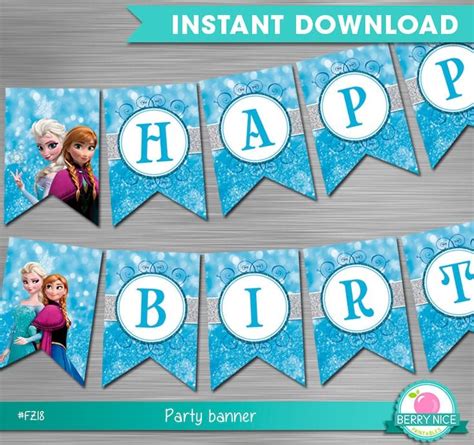 Frozen Banner Instant Download Frozen Party Banner Frozen Etsy Canada