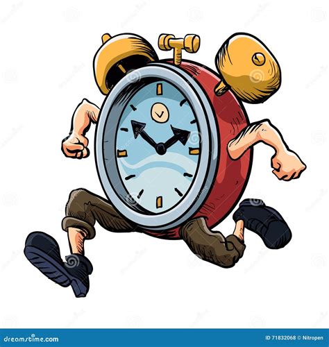 Clock Man Running Stock Vector Image 71832068