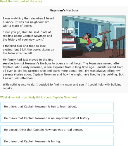 Ixl Read Realistic Fiction With Illustrations Primary English