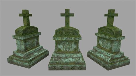 3d Model Tombstone Stone Tomb Turbosquid 1296250