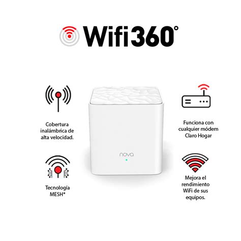 Repetidor Wifi Mesh 360 Nova Kit Nova X2 Tienda Claro