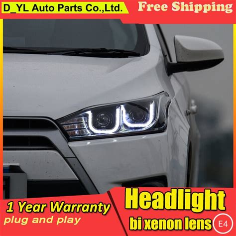 Car Styling Headlights For Toyota Yaris 2014 15 Led Headlight For Yaris Head Lamp Led Daytime