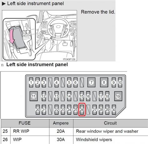 Location Of Windshield Wiper Fuse