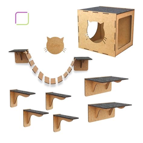 Playground Para Gatos Pe As Kit Playground Gato Parede Brinquedo Para