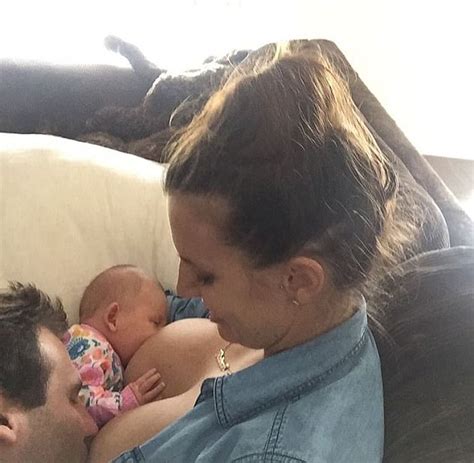 Dad Shares Picture Of Himself Breastfeeding Next To Baby Daily Mail