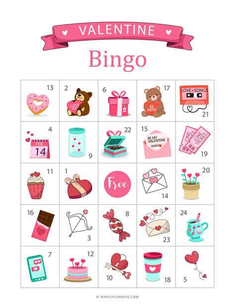 Free Printable Valentine Bingo Game Cards Artofit