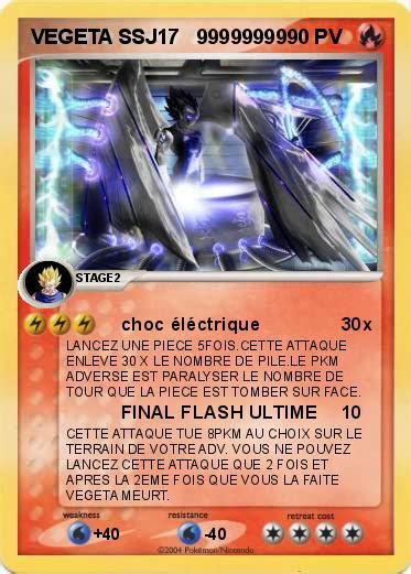 Pokémon Vegeta Ssj17 99999999 99999999 Choc éléctrique Ma Carte Pokémon