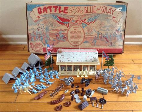 Vtg Original Marx Toy Battle Of The Blue And Gray Civil War