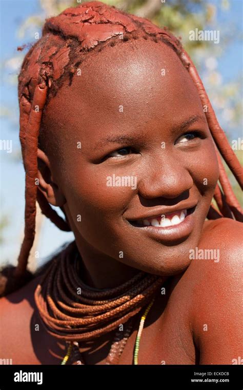 Namibia Kunene Region Kaokoland Himba Village Near Opuwo Young