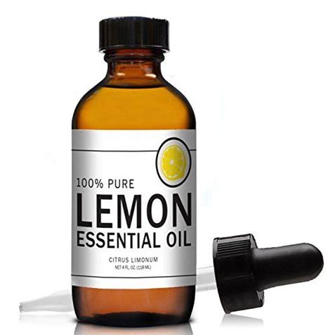 100 Pure Lemon Essential Oil 4 Oz Cold Pressed From Rinds Of Real Lemons For Use In