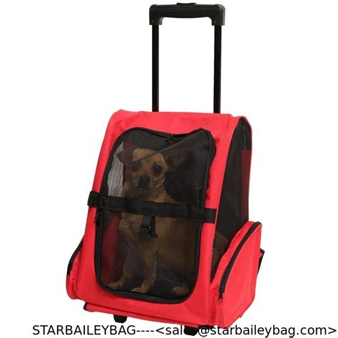 Pet Carrier Dog Cat Rolling Backpack Travel Tote Bag Airline Approved