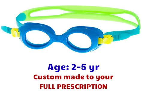 Toddlers and Kids Prescription Swimming Goggles S37 - Blue