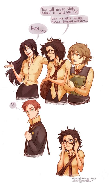 Genderbend Marauders By Viria13 On Deviantart Cómics De Harry Potter