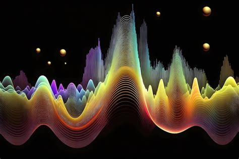 Premium Ai Image Equalizer Soundwave Rainbow Background Neural