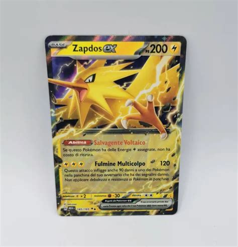 PAPIER POKEMON ZAPDOS Ex It 145 165 Écarlate Violet 151 EUR 3 29