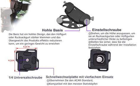 Kamera Clip Wenosda Kamera Halterung Rucksack Kamera Gürtelclip aus