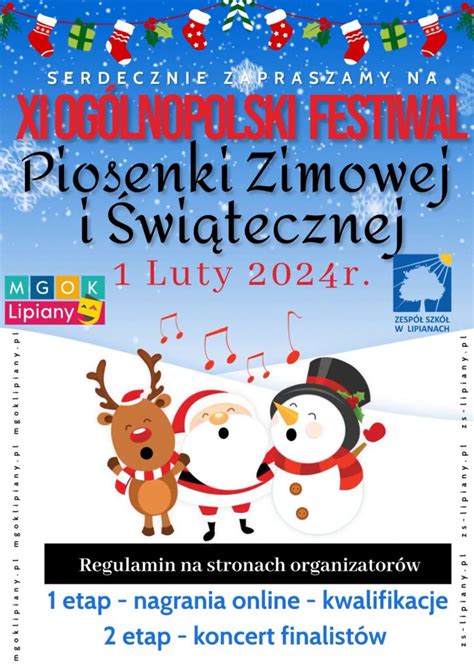 Zapraszamy Do Udzia U W Xi Edycji Og Lnopolskiego Festiwalu Piosenki