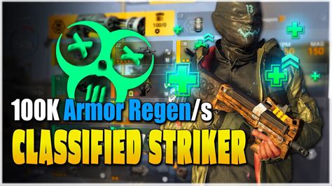 The Division Best Regen Striker Build For Solo Players Best Smg