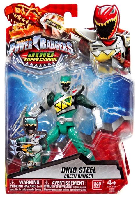 Power Rangers Dino Super Charge Dino Steel Green Ranger 5 Action Figure ...