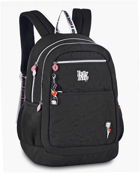 Mochila Betty Boop Bp Feminina Notebook Escolar Preta