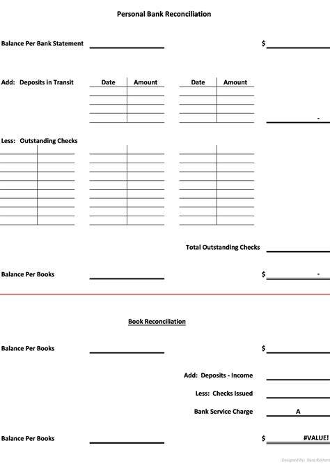 Bank Reconciliation Template 21 RedlineSP