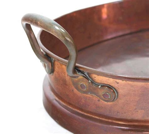 Large Oval Hammered Copper Serving Dish Or Tray At 1stDibs