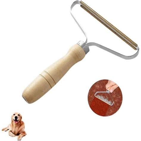 Rasoir Tissus Rasoir Anti Bouloche Brosse Manuel Avec Manche En Bois