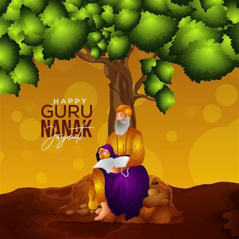 Premium Vector Happy Guru Nanak Jayanti Vector Illustration
